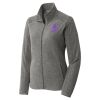Women's Heather Microfleece Full Zip Jacket Thumbnail